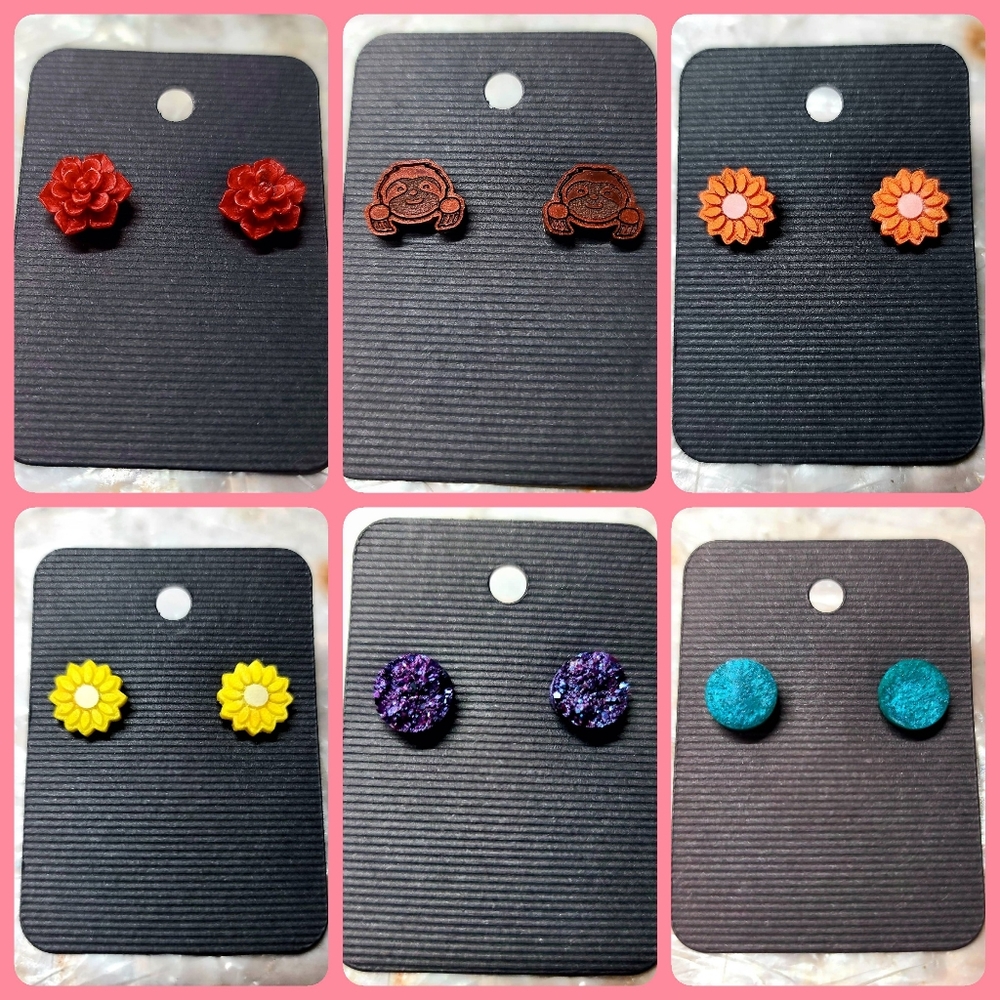 Handmade resin earrings